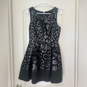 Leopard print black and white dress size small